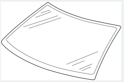 1989-1995 VW Corrado Windshield Green Tint, part # 535 845 011 C