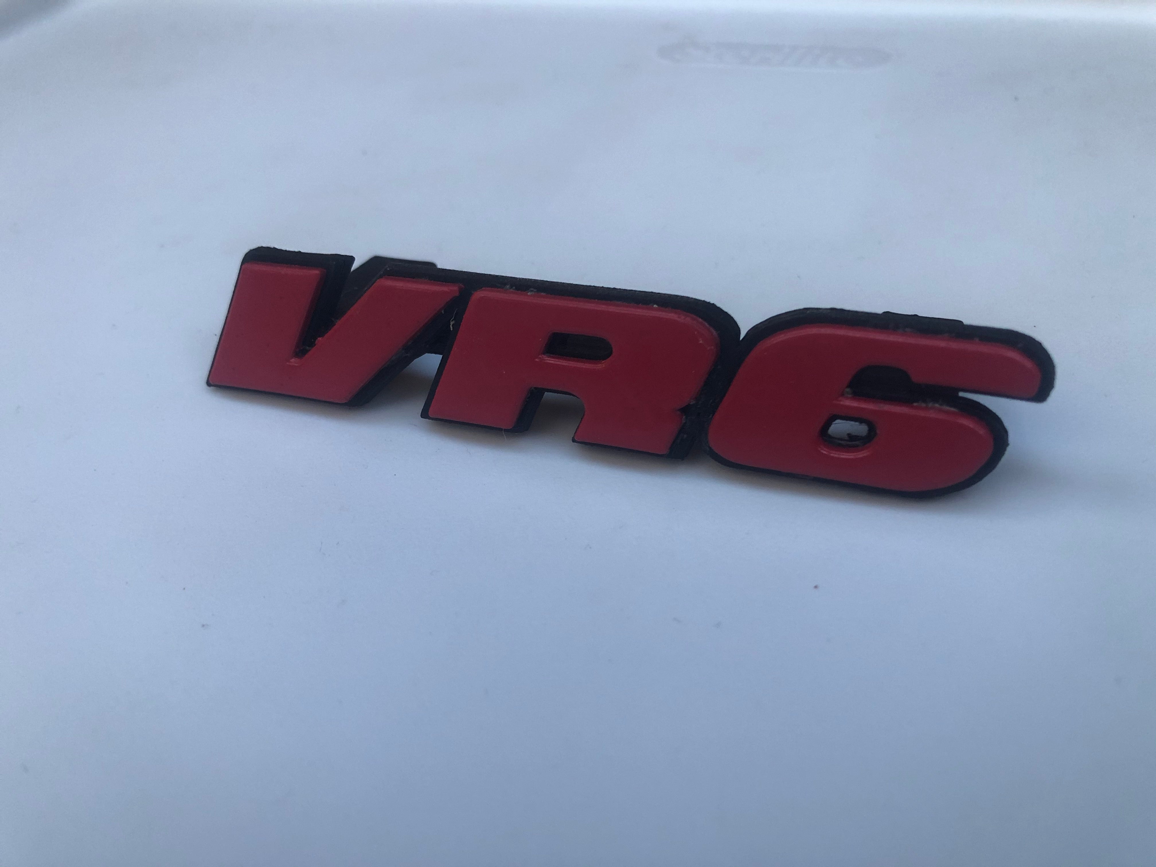 3D Printed VR6 Badge for Front Grille